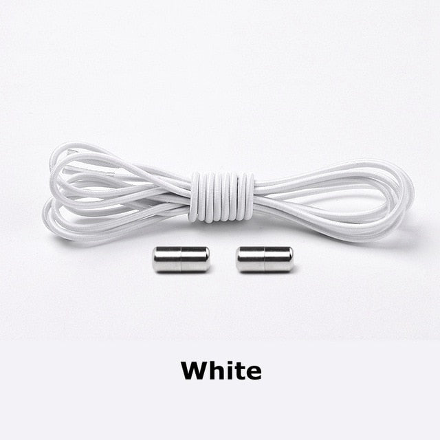 Elastic Lock Shoe Laces No Tie Shoelaces New Simplicity Round Metal Tip Shoelace Leisure Quick Sport Shoe Laces Unisex