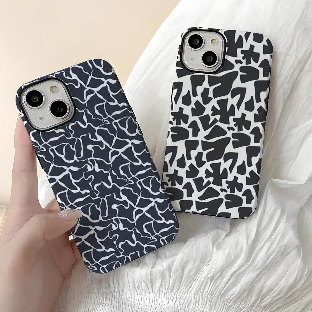 Pattern phone case Apple 14pm 2-in-1 film case Ip16pro women's 12pm hard case 15