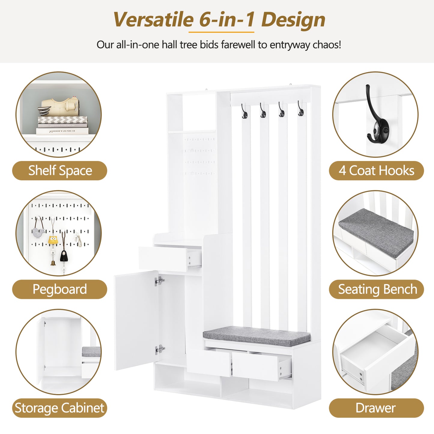 39.3'W70.8'H multifunctional corridor shoe cabinet with soft padded nail board and white clothes hanger with entrance hook