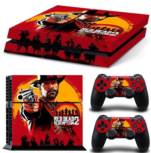 Red Dead: Redemption II PS4 Skin Console & Controller Decal Stickers for Sony PlayStation 4 Console and Two Controller - NOVADI