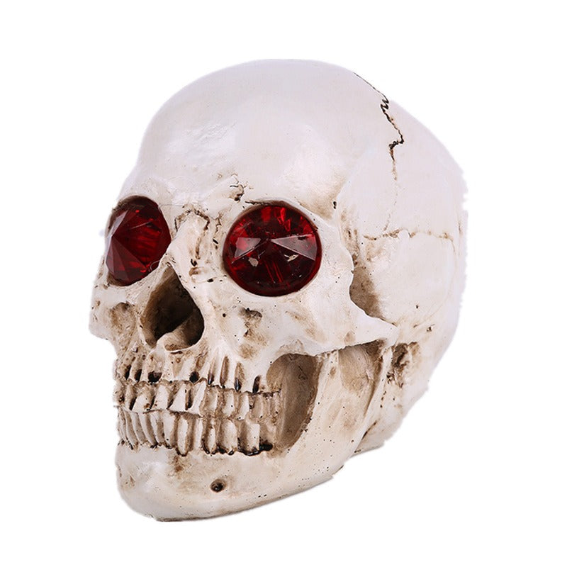 Skeleton red diamond resin ornament