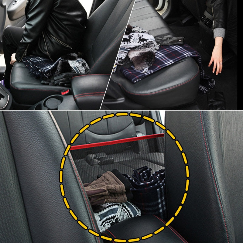 Car Net Pocket Handbag Holder Universal Multifunction Car Organizer Seat Gap Storage Mesh Pocket Interior Accessories - NOVADI