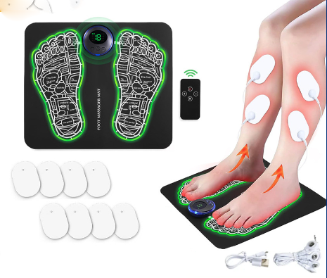 Ems Foot Stimulator Muscle Blood Circulation Feet Leg Relax Pain Relief Usb Foot Massager Mat - NOVADI