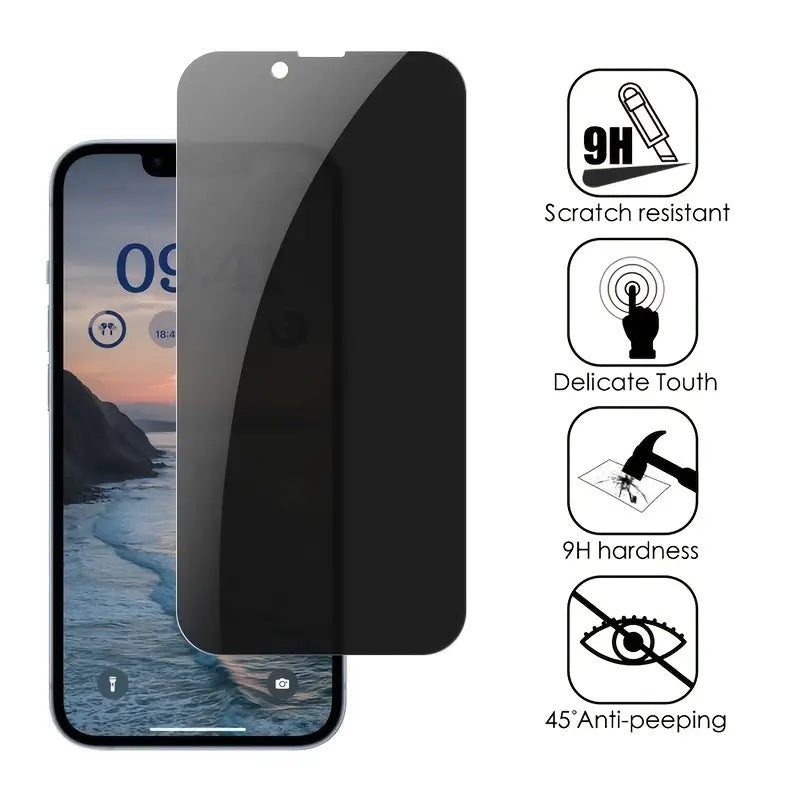 1-4Pcs Anti-spy Tempered Glass for IPhone 15 14 13 12 11Pro Max Full Cover Privacy Screen Protector For iPhone X XS Max XR Glass