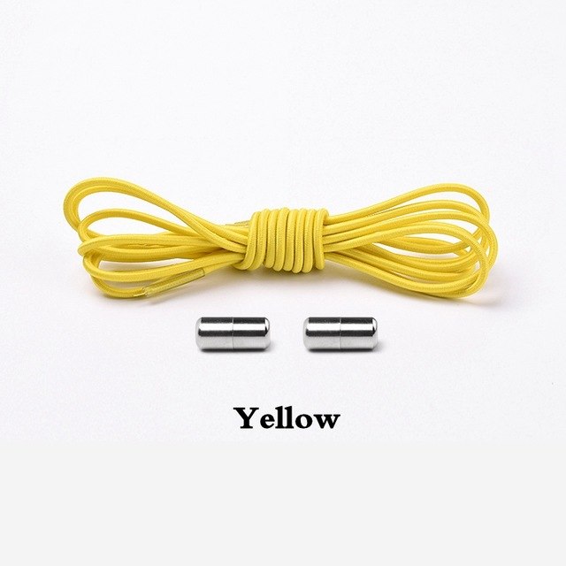 Elastic Lock Shoe Laces No Tie Shoelaces New Simplicity Round Metal Tip Shoelace Leisure Quick Sport Shoe Laces Unisex