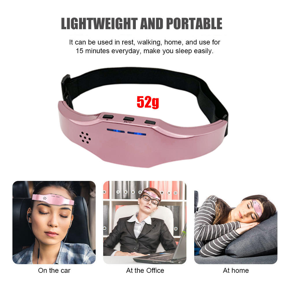 Sleep aid insomnia black pink white gold smart electrotherapy Ems sleep aid device portable massager - NOVADI