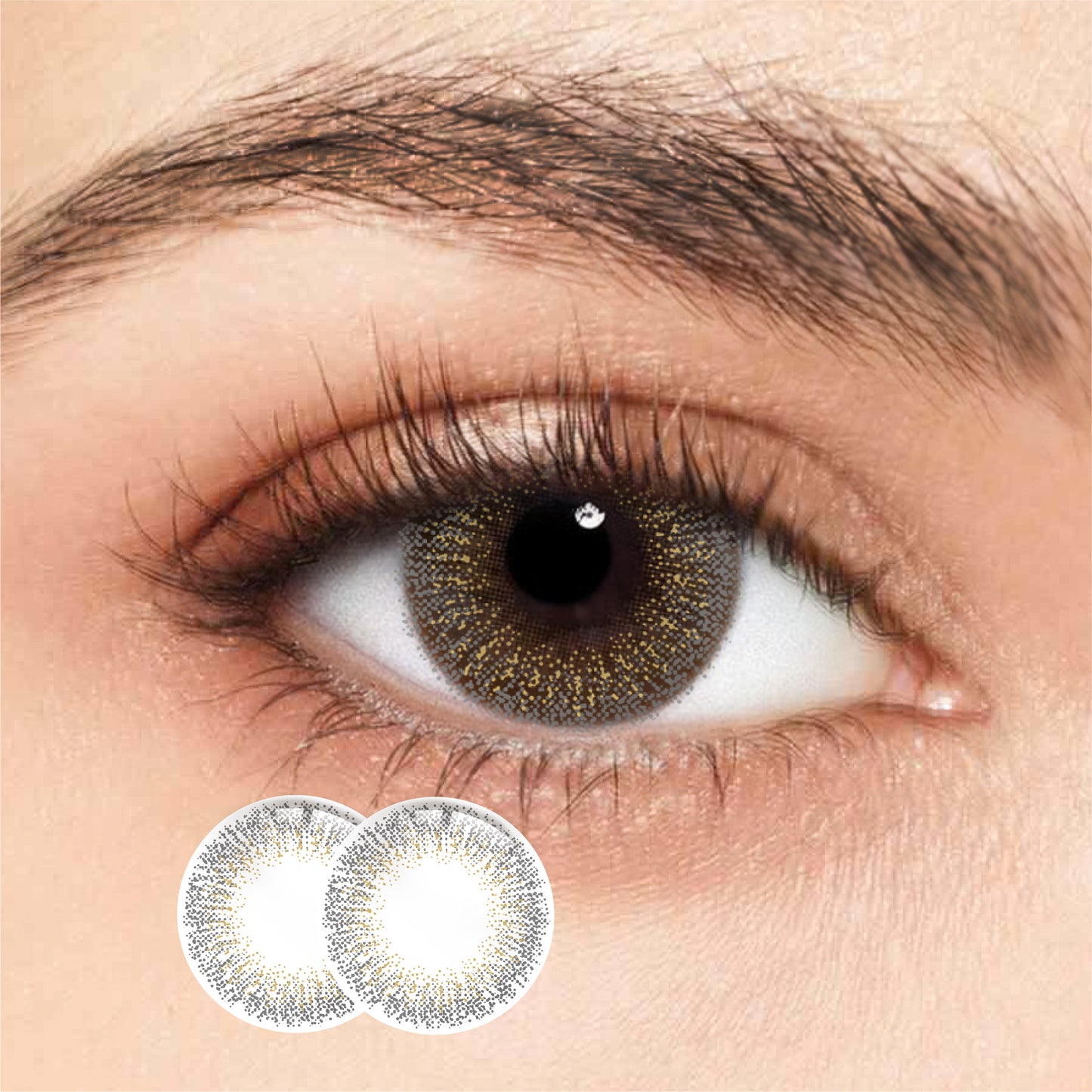 1Pair FDA Certificate Eyes Beautiful Pupil Colorful Girl Cosplay Contact Lenses  GYPSOPHILA GRAY