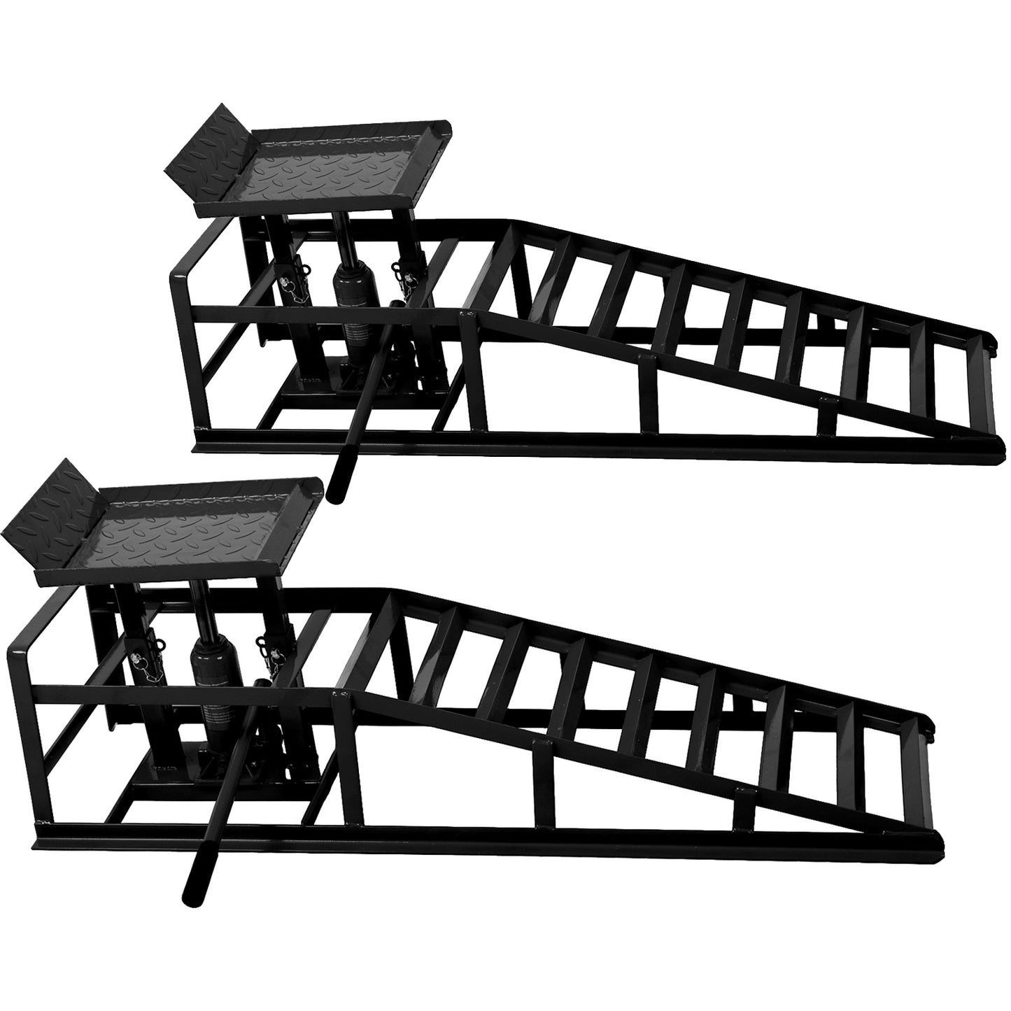 Auto-LKW-Service-Rampenlift, Garagen-Autolift, hydraulische Rampe, schwarz, 5 Tonnen, Wartungsrahmenlift (2 Packungen) schwarz