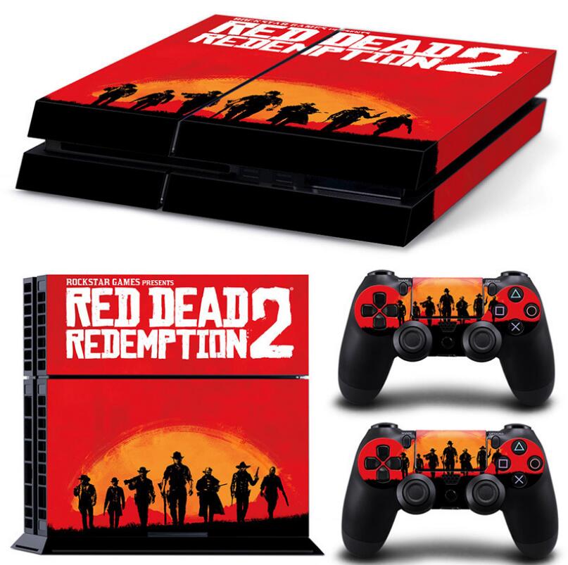 Red Dead: Redemption II PS4 Skin Console & Controller Decal Stickers for Sony PlayStation 4 Console and Two Controller - NOVADI