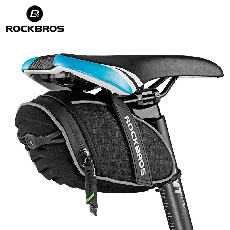 ROCKBROS Bicycle Bag 3D Shell Rainproof Saddle Reflective Bike  Shockproof Cycling Rear Seatpost  MTB Bike Accessories