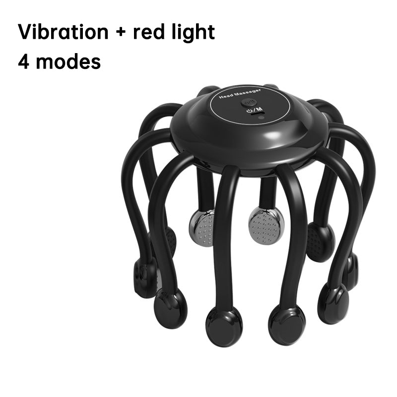 Head Massager Vibration Relaxation Sleep Scalp Stress Relax Electric Octopus Head Massager