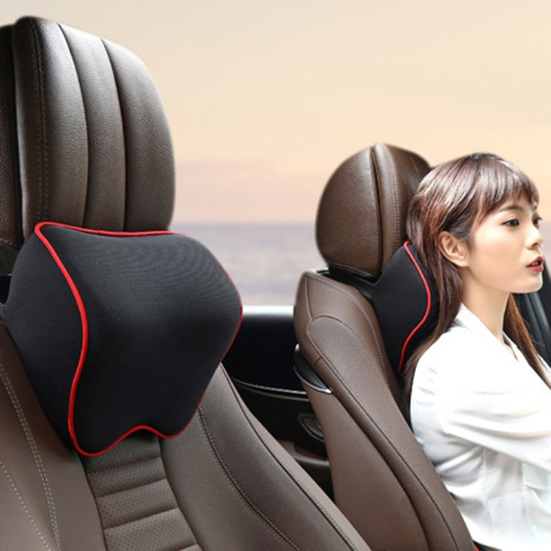 Car Neck Headrest Pillow Car Accessories Cushion Auto Seat Head Support Neck Protector Automobiles Seat Neck Rest Memory Cotton - NOVADI