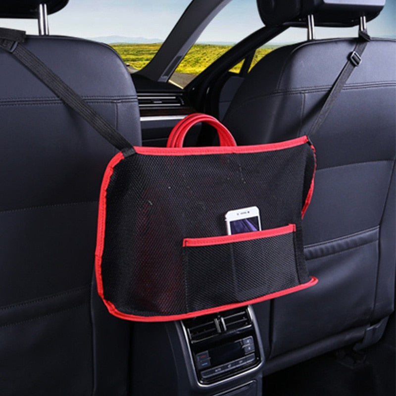 Car Net Pocket Handbag Holder Universal Multifunction Car Organizer Seat Gap Storage Mesh Pocket Interior Accessories - NOVADI