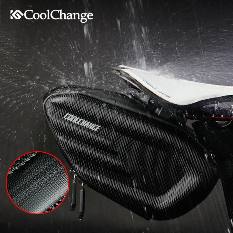 CoolChange Bicycle Saddle Bag Waterproof MTB Bike Rear Reflective Cycling Seat Tail Large  Bike Accessories