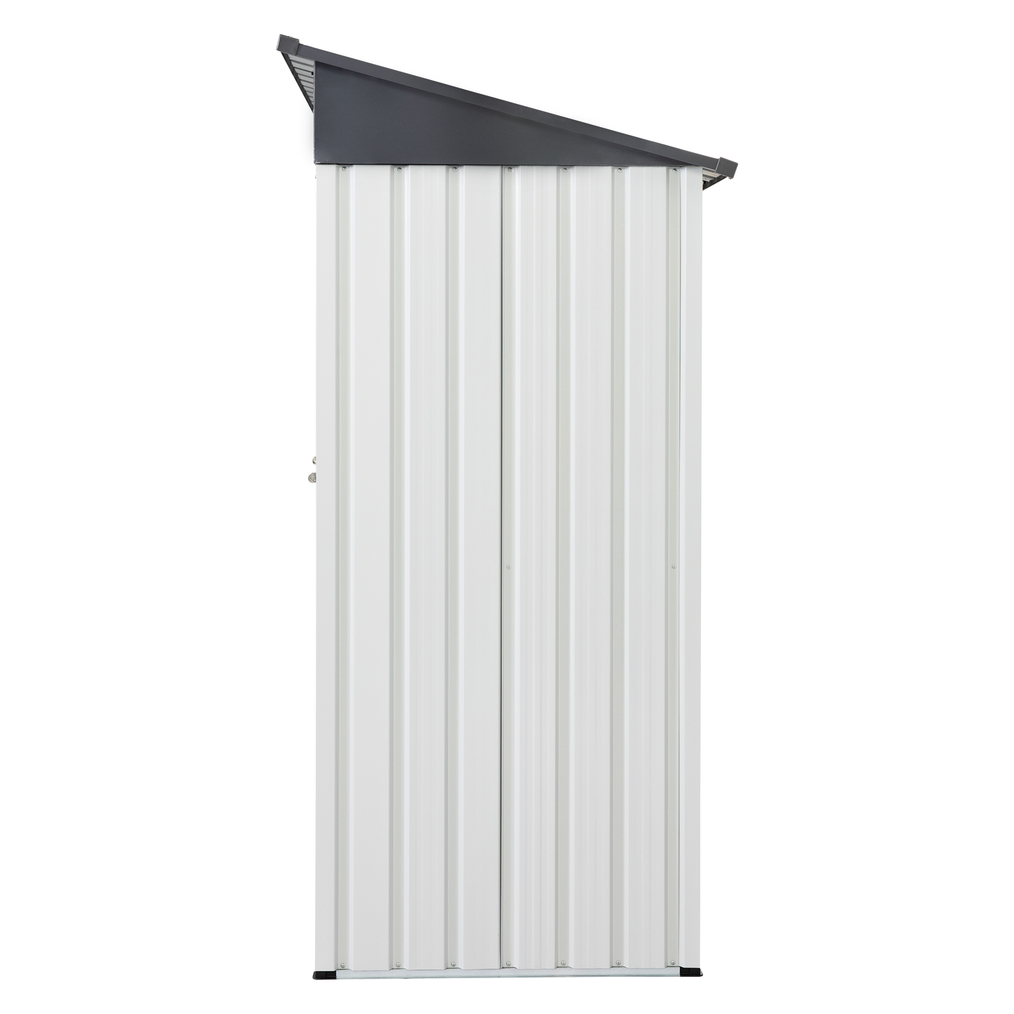 XWT016 Garden Metal Storage Lifter Shed Gray White 5x3x6ft outdoor storing tools Rainproof Hinge door version