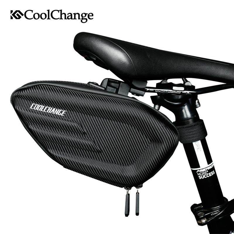 CoolChange Bicycle Saddle Bag Waterproof MTB Bike Rear Reflective Cycling Seat Tail Large  Bike Accessories