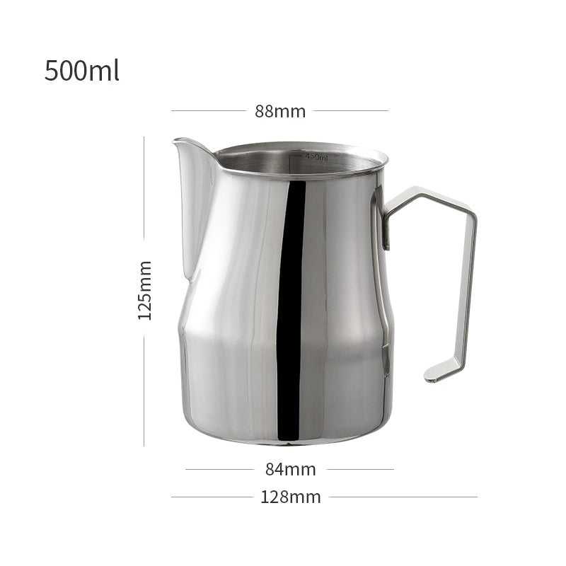 Double Scale Milk Frothing Pot Milking Jar Coffee Pulling Cup