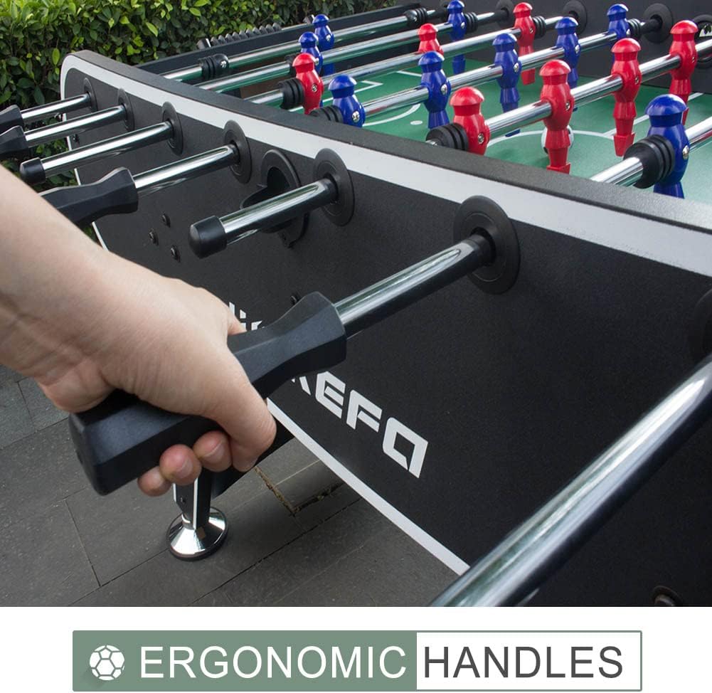 Table Soccer Arcade Game: Table Soccer Table - A match sized soccer table with 2 balls and 2 beverage racks