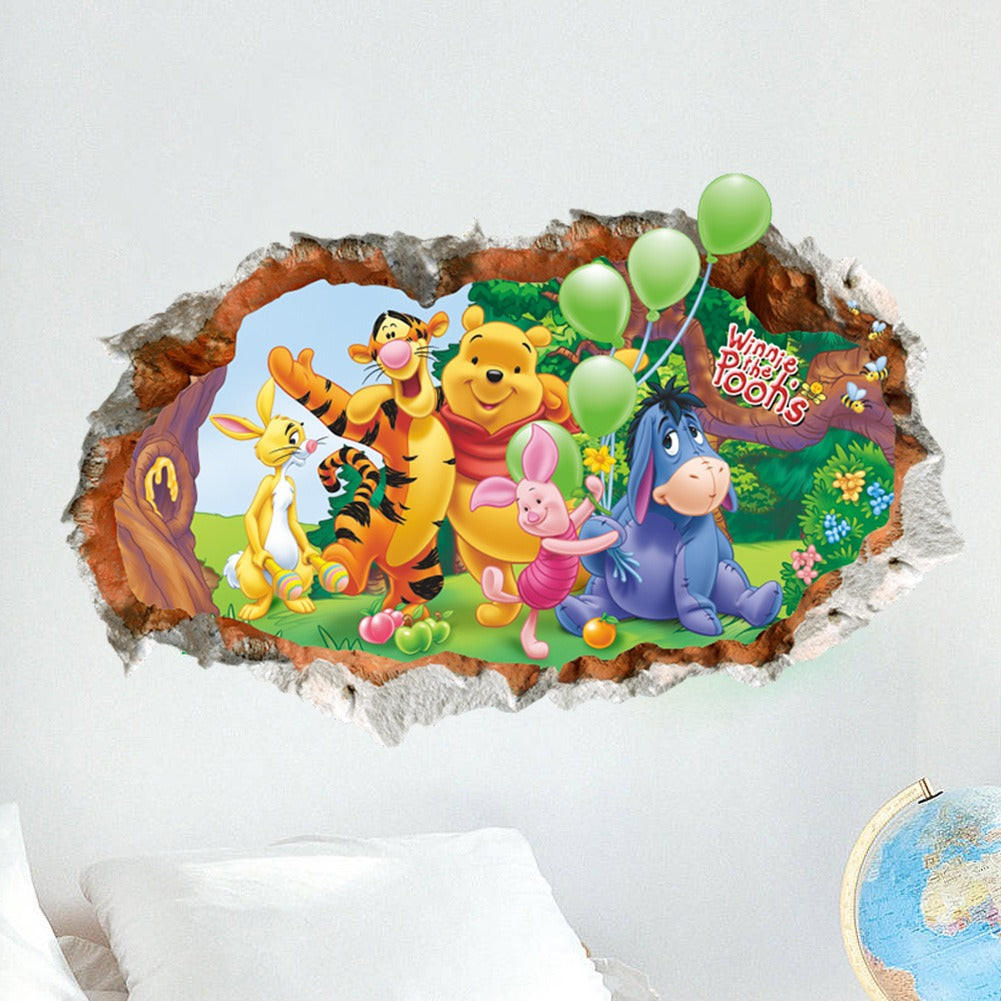 3D gebrochene Wand Kinderzimmer Schlafzimmer Hintergrund Wandaufkleber wasserdicht und abnehmbar