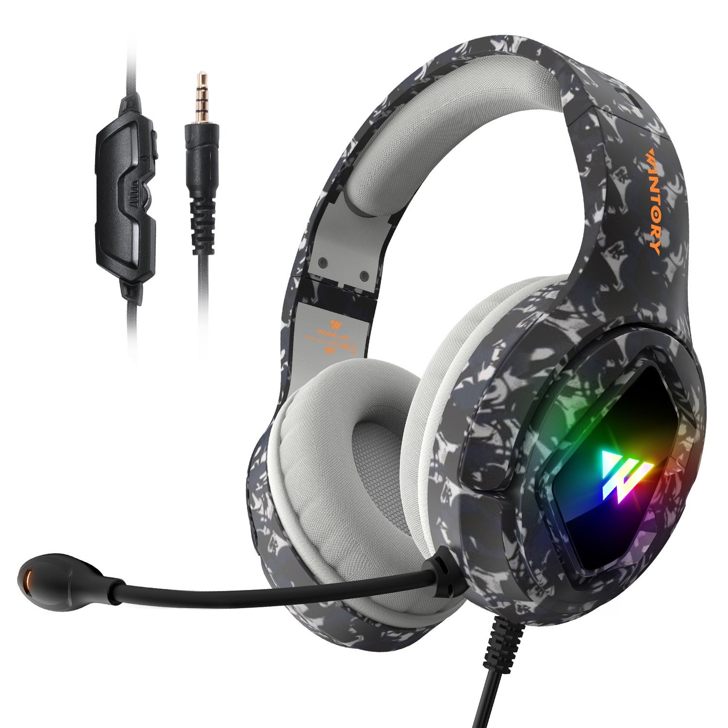 M1 camouflage colored wired headphones for computer esports chicken eating games - NOVADI