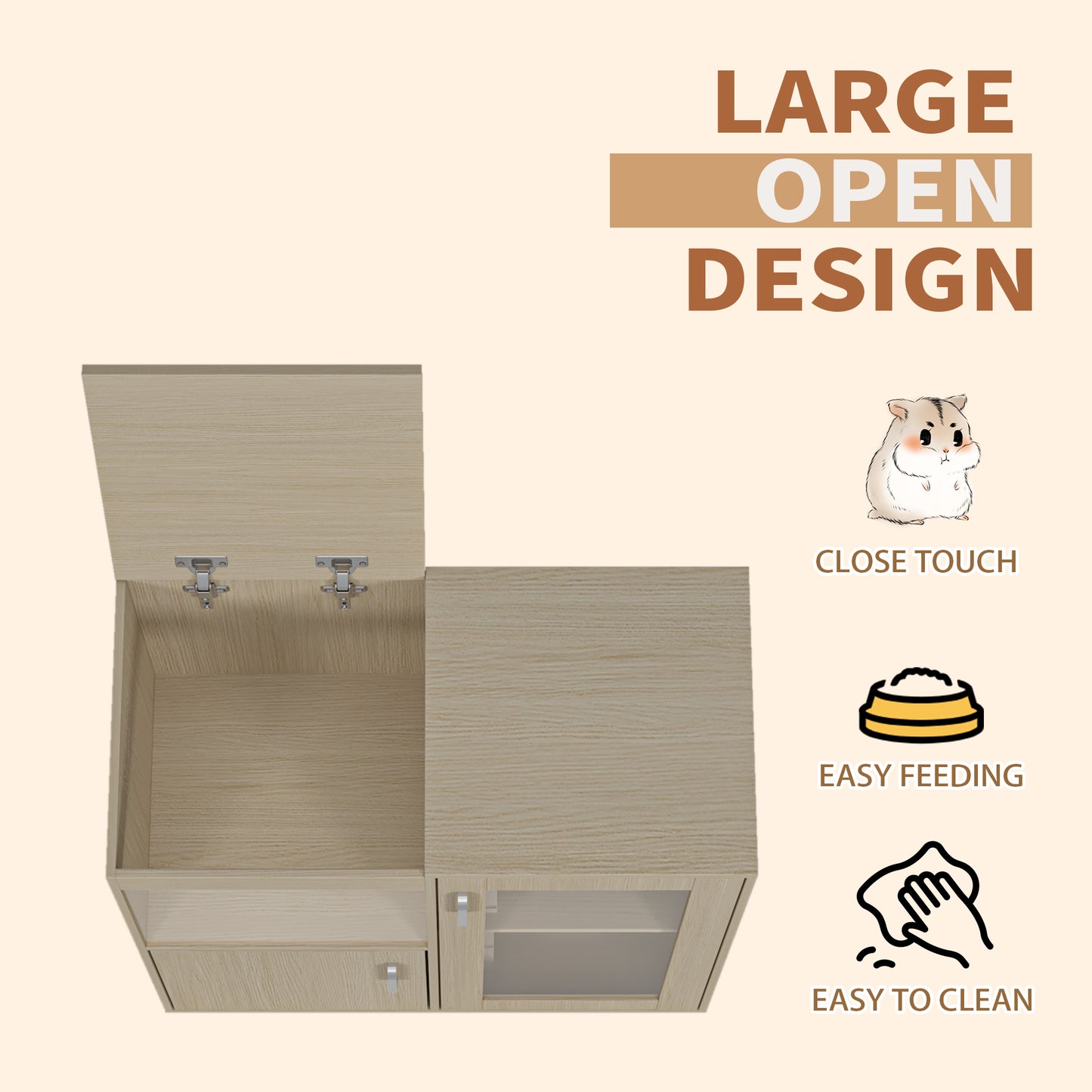 Used for small animal cages with 4 layers of cage wood and window storage cabinets, the top can be opened - NOVADI