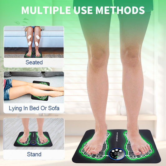 Ems Foot Stimulator Muscle Blood Circulation Feet Leg Relax Pain Relief Usb Foot Massager Mat - NOVADI