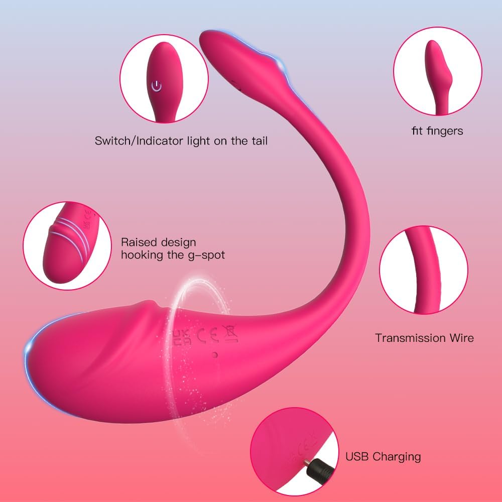 G-Spot Egg Vibrator Vibrating Wearable with APP Control Pantie Vibe Dildo Sex Toys with 4 Modes Waterproof Prostate