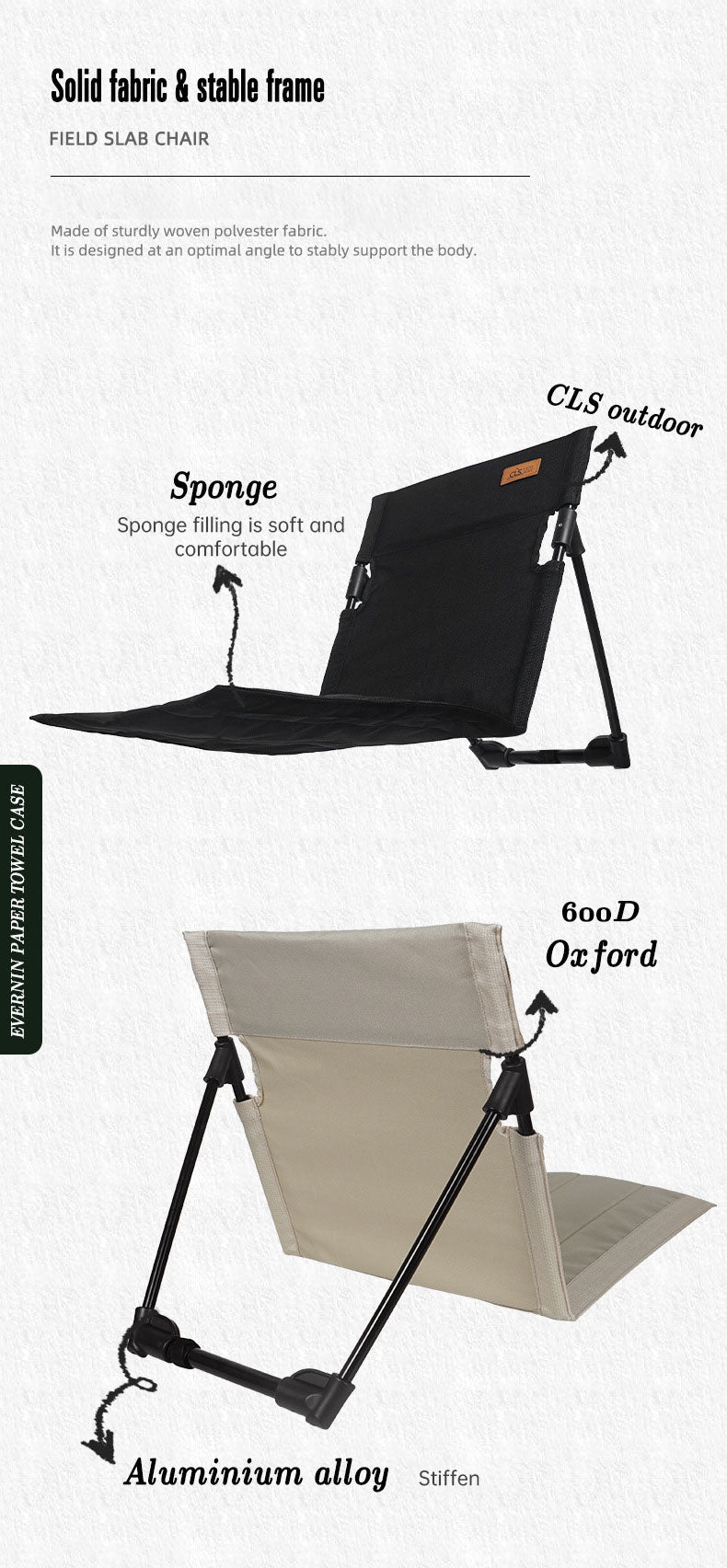 Outdoor camping backrest cushion chair portable folding chair tent leisure chair balcony park lawn picnic chair - NOVADI