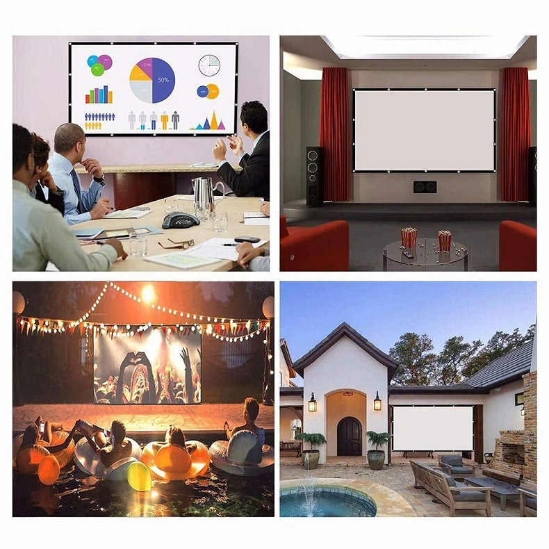 Projector Screen 16:9 Portable Projection Screen 120Inch Outdoor HD Movie Screen 180° Cinema Screen For Travel Home Theater - NOVADI