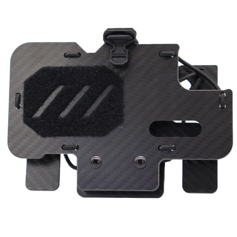 Tactical vest MOLLE system mounted carbon fiber tactical navigation board universal chest folding mobile phone carrier board