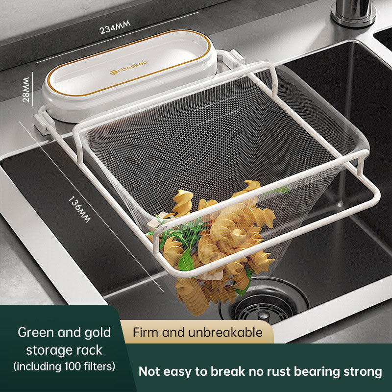 Kitchen Disposable Filter Garbage Drain Mesh Rack Leftovers Household Drain Sink Filter Mesh Rack