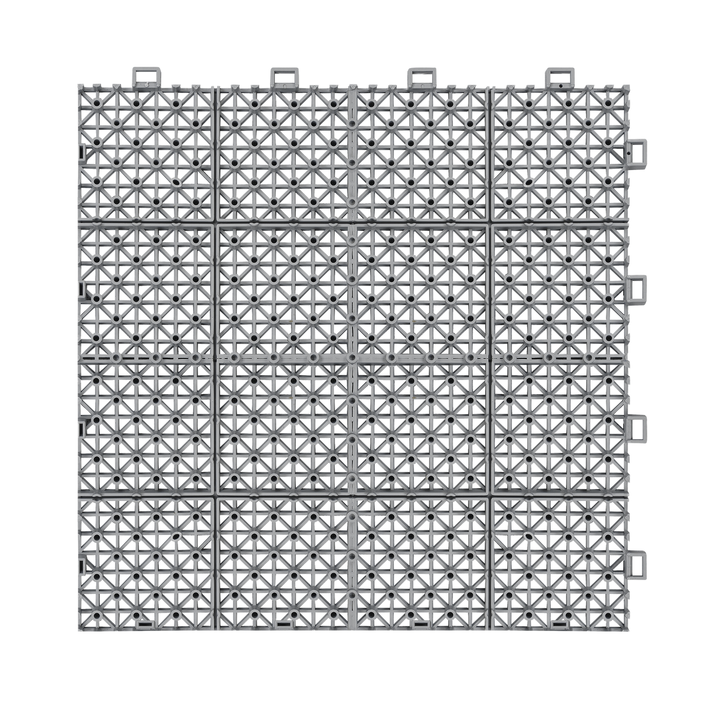 12 x 12 inch gray interlocking deck tiles, plastic waterproof, weighing up to 6613 pounds, with a rose pattern pack of 12