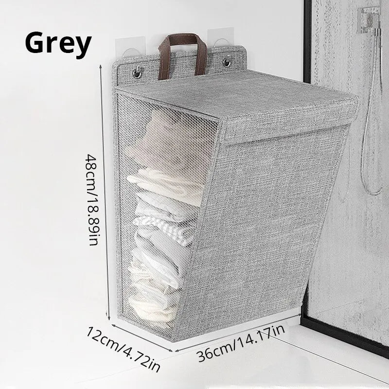 Dirty Clothes Basket Foldable Home Dormitory Dormitory Multifunctional Organization Storage Wall Hanging Basket