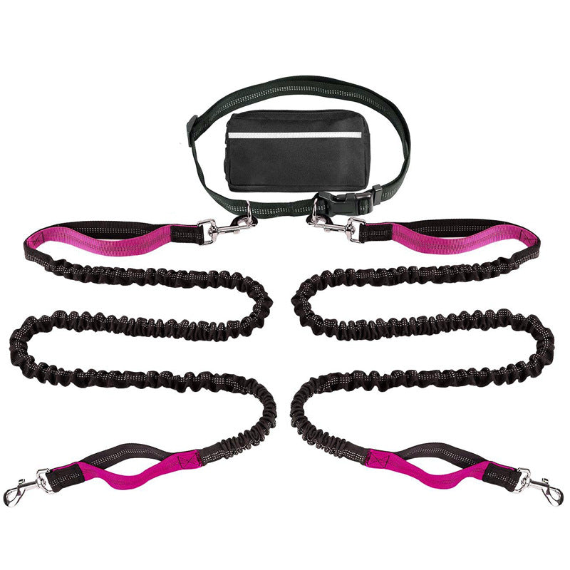 Pet Running Traction Jump Rope Suit Reflective Night Running Sports Waist Bag Cross - NOVADI