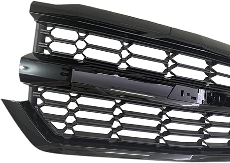 Front Bumper Upper Grille Grill Compatible with Chevrolet Silverado 1500 2016-2018 (Black) - NOVADI