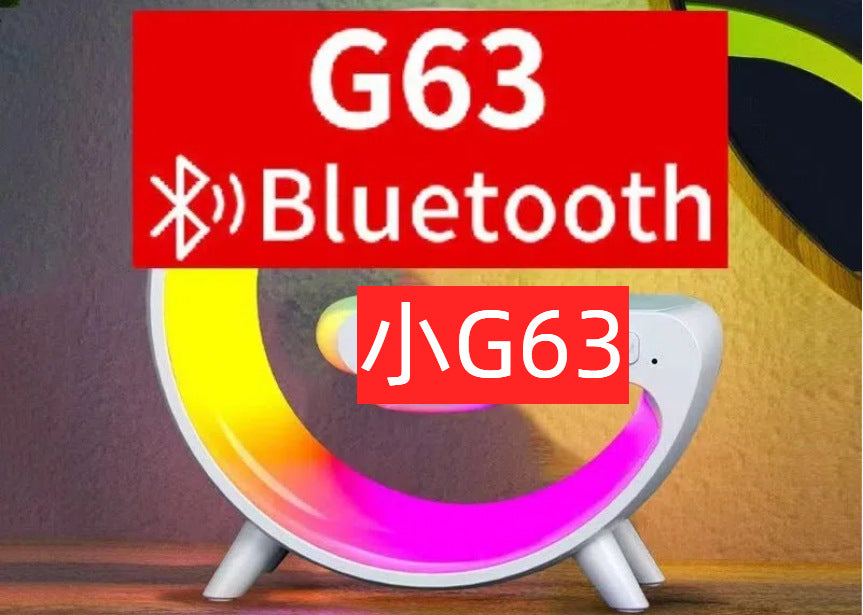 Bluetooth Speaker G63 Colorful Lights Clock Wireless Charging Multifunctional Bluetooth Speaker Colorful Atmosphere Alarm Clock - NOVADI