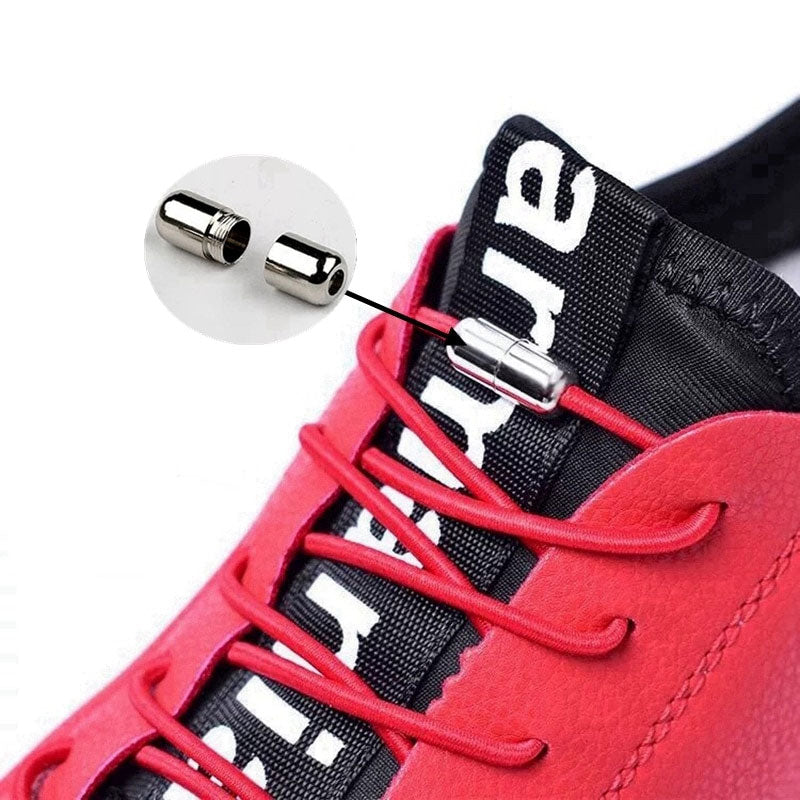 Elastic Lock Shoe Laces No Tie Shoelaces New Simplicity Round Metal Tip Shoelace Leisure Quick Sport Shoe Laces Unisex