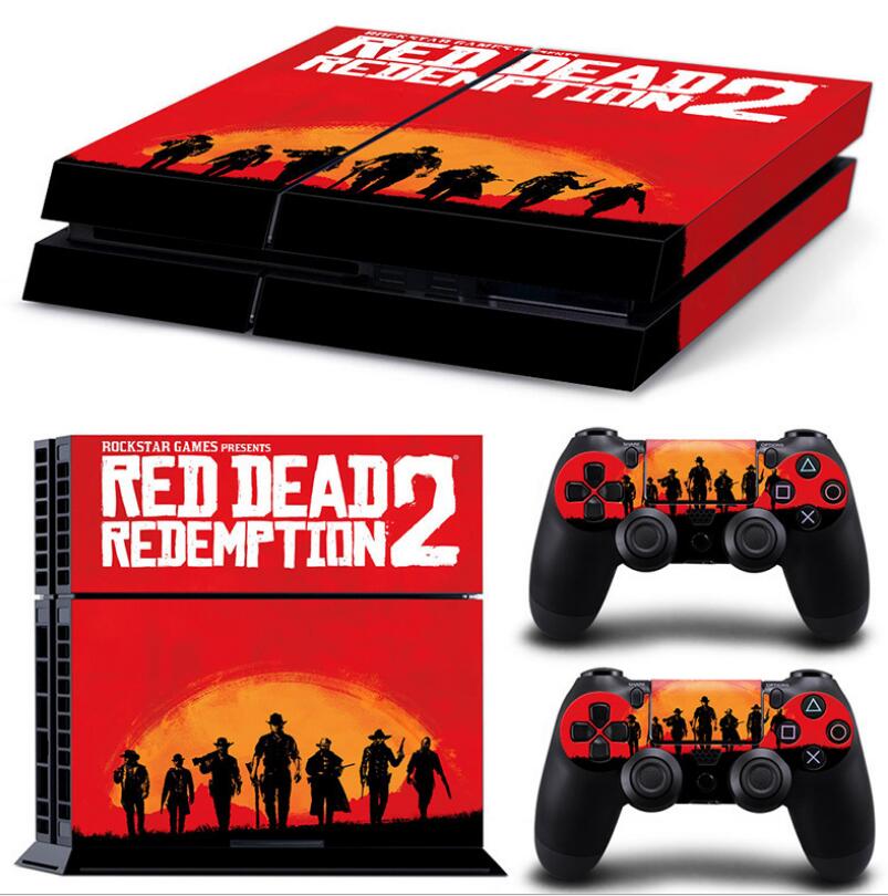 Red Dead: Redemption II PS4 Skin Console & Controller Decal Stickers for Sony PlayStation 4 Console and Two Controller - NOVADI