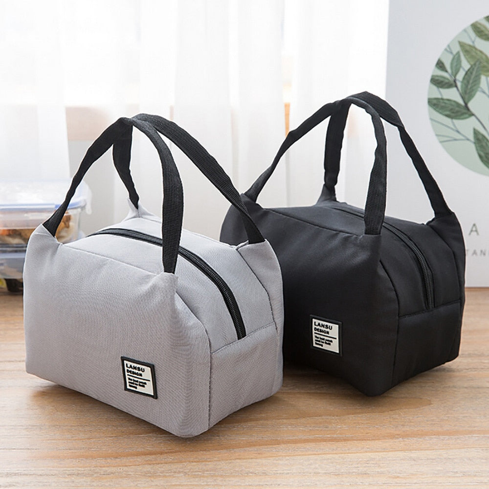 Portable Lunch Bag Thermal Insulated Lunch Box Tote Cooler Bag Bento Pouch Lunch Container School Food Storage Bags