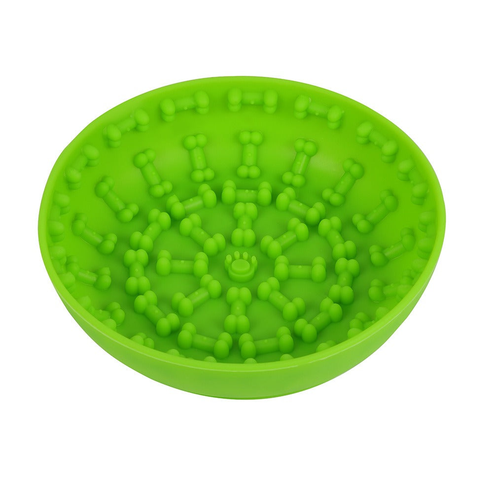 Pet slow feeding bowl Pet food utensils Cat and dog anti-choking slow feeding suction cup non-slip silicone slow feeding bowl