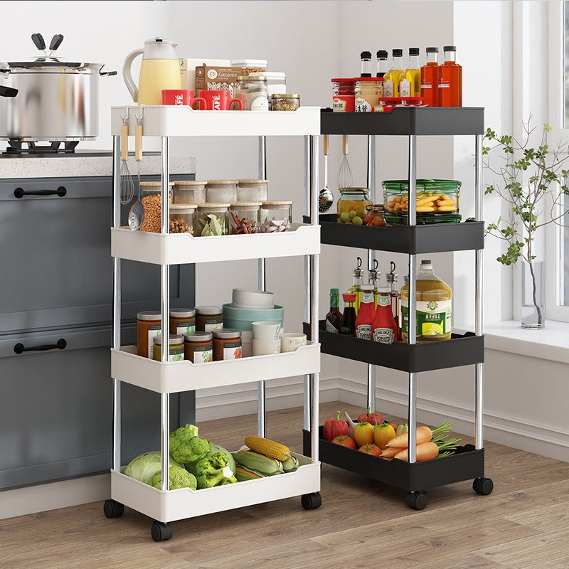 Kitchen multi layer vegetable basket rack floor-standing removable vegetable storage household multi functional trolley