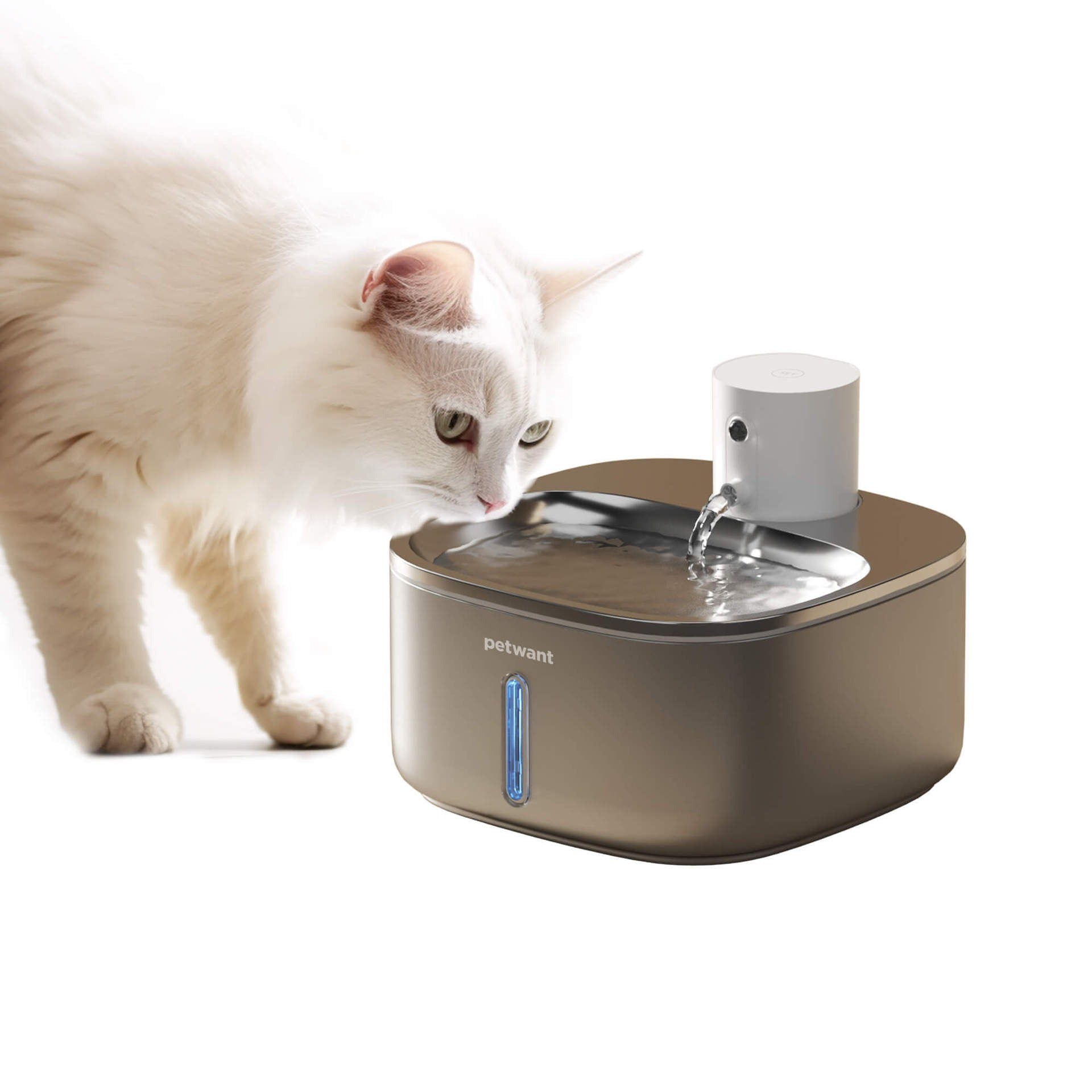 3.2L stainless steel wireless pet water dispenser 5000mA ultra endurance infrared sensing water feeding - NOVADI