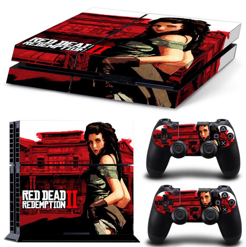 Red Dead: Redemption II PS4 Skin Console & Controller Decal Stickers for Sony PlayStation 4 Console and Two Controller - NOVADI