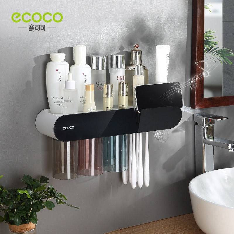 Toothbrush holder wall mounted home mouthwash cup electric non perforated dental tools, dental cylinder set holder - NOVADI