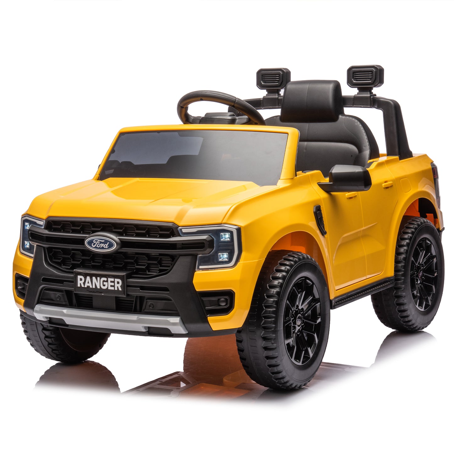 12V Kids Ride On Car W/Parents Remote Control,Licensed Ford Ranger,2WD,Rear wheel suspension,Low Start,Headlight,Horn,MP3,Blueto - NOVADI