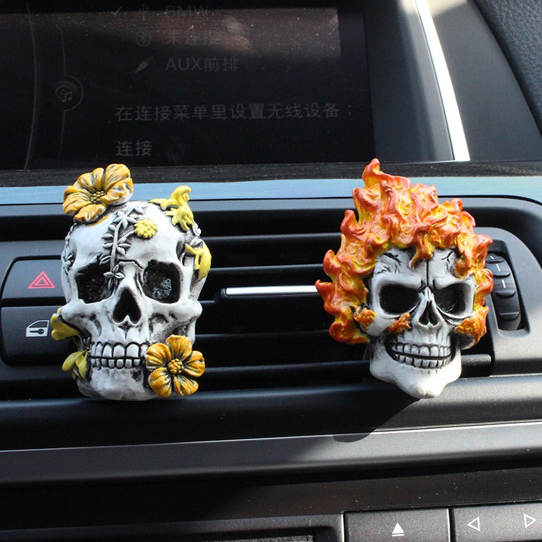 Undead Ghost Head Aromatherapy Clip Resin Car Air Outlet Aromatherapy Pendant - NOVADI