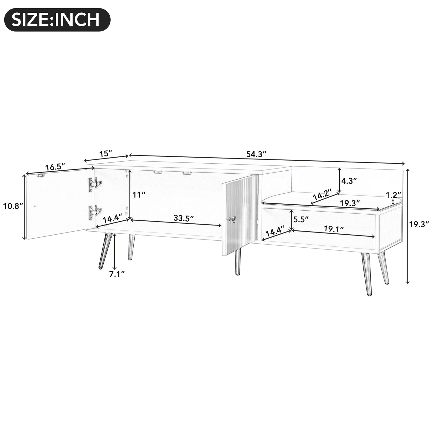 Modern Shoe Storage Bench with Hidden Storage and Upholstered Cushions for Bedside, Living Room and Entryway ((Antique White)