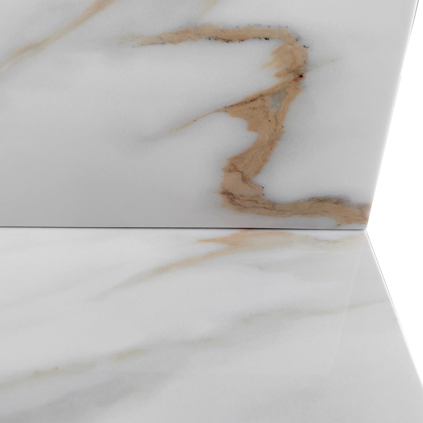 43 inch marble countertop with base rectangular central sink and 4-inch high splash guard, pre drilled 8-inch faucet hole ，white - NOVADI