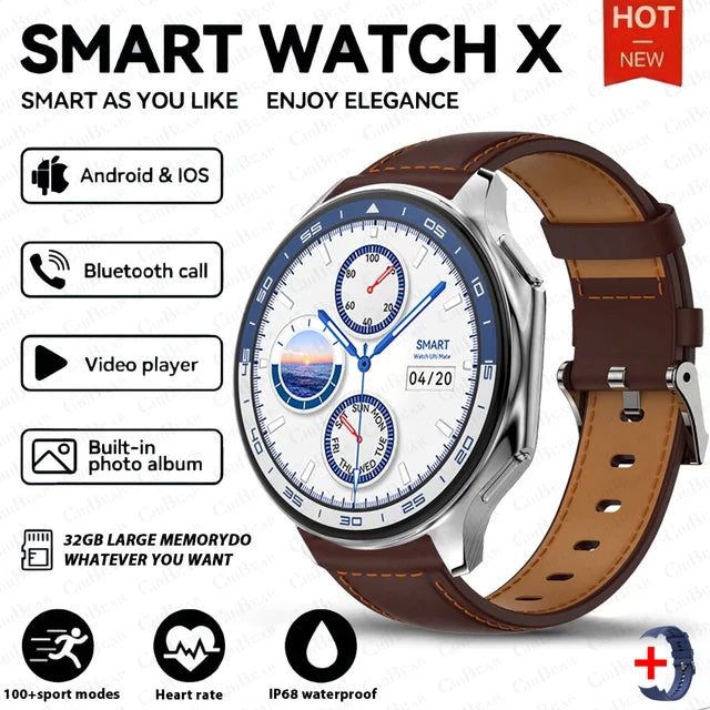 DT Watch X smartwatch with 4G large memory, local music and video playback, waterproof Bluetooth calling, smart phone