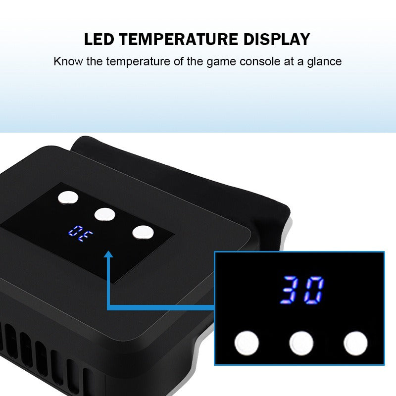 Suitable for switch host heatsink switch game console base with temperature display and cooling fan - NOVADI